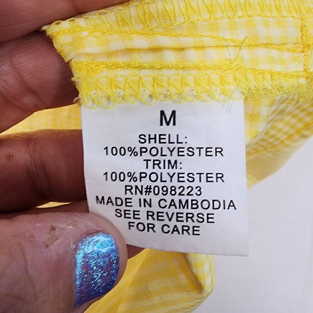 Magellan Size M Fish Gear Long-Sleeve Yellow Button-up Mag-wick Shirt O20 - Picture 6 of 7